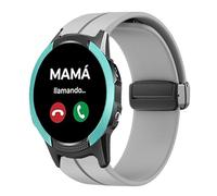 Lamshaw Correas de Compatible con SaveFamily Slim 4G/SaveFamily Enjoy Reloj Inteligente Correas,Correa Deportivas Magnético Silicona,Suave de Repuesto para Mujeres y Hombres (Gris)