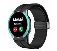 Lamshaw Correas de Compatible con SaveFamily Slim 4G/SaveFamily Enjoy Reloj Inteligente Correas,Correa Deportivas Magnético Silicona,Suave de Repuesto para Mujeres y Hombres (Negro)
