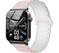 Lamshaw Correas de Compatible con VKAROOD T50S/Donerton T50S/T50H/Uaue T50S Smartwatch 1.85" Pulgadas,Correas-Correa Deportivas Magnético Silicona Suave de Repuesto para Mujeres y Hombres (Rosa)