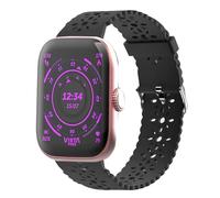 Lamshaw Correas de Lace Silicona Compatible con Vieta Pro Smartwatch Beat 7S 1,61 Pulgadas Correas, Correa Respirable,Deportivas Suave de Repuesto para Mujeres y Hombres (Negro)