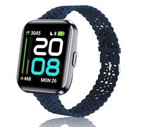 Lamshaw Correas de Lace Silicona Compatible con woneligo/Tensky Smartwatch ID208 Plus-1.8" Correas, Correa Respirable,Deportivas Suave de Repuesto para Mujeres y Hombres (Azul)