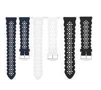 Lamshaw Correas de Lace Silicona Compatible con Woneligo/Tensky Smartwatch ID208 Plus-1.8" Correas, Correa Respirable,Deportivas Suave de Repuesto para Mujeres y Hombres (Negro + azul + blanco)