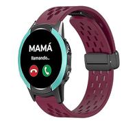 Lamshaw Correas de Repuesto Compatibles con SaveFamily Reloj Inteligente - Banda de Silicona Transpirable, Ajustable y Cómoda - Compatible con SaveFamily Slim 4G/SaveFamily Enjoy 18mm Correas (Rojo)