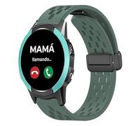 Lamshaw Correas de Repuesto Compatibles con SaveFamily Reloj Inteligente - Banda de Silicona Transpirable, Ajustable y Cómoda - Compatible con SaveFamily Slim 4G/SaveFamily Enjoy 18mm Correas (Verde)