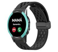 Lamshaw Correas de Repuesto Compatibles con SaveFamily Reloj Inteligente - Banda de Silicona Transpirable, Ajustable y Cómoda - Compatible con SaveFamily Slim 4G/SaveFamily Enjoy 18mm Correas (Negro)