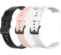 Lamshaw Correas de Repuesto Compatibles para SHANG WING LYNN2-16mm Banda Ajustable de Silicona Transpirable y Ligera-Ideal para RLQA D26E,FFFTITNES Band3 KALINCO P76,Amzhero D26 (Blanco+Rosa+Negro)