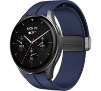 Lamshaw Correas de Respirable Silicona Compatible con Hama Smartwatch 8900 1,32"/ 8900 1,43" 18mm/20mm Correas,Correa Deportivas Suave de Repuesto para Mujeres y Hombres (Azul, 20mm)