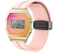Lamshaw Correas de Respirable Silicona Compatible con ICE digit retro sunset SmartWatch Correas,Correa Deportivas Suave de Repuesto para Mujeres y Hombres (Rosa)