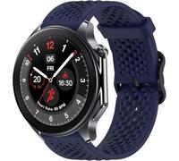 Lamshaw Correas de Respirable Silicona Compatible con OnePlus Watch 2/ Watch 1,Correa Deportivas Suave de Repuesto para Mujeres y Hombres (Azul)