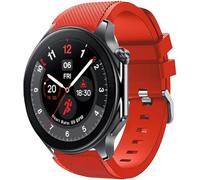 Lamshaw Correas de Respirable Silicona Compatible con OnePlus Watch,Correa Deportivas Suave de Repuesto para Mujeres y Hombres Compatible for OnePlus Watch 2/1 (Rojo)