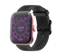 Lamshaw Correas de Respirable Silicona Compatible con Vieta Pro Smartwatch Beat 7S 1,61 Pulgadas Correas, Correa Deportivas Suave de Repuesto para Mujeres y Hombres (Negro)
