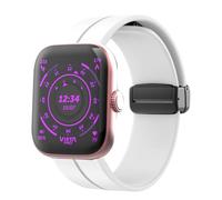 Lamshaw Correas de Respirable Silicona Compatible con Vieta Pro Smartwatch Beat 7S 1,61 Pulgadas Correas,Correa Deportivas Suave de Repuesto para Mujeres y Hombres (Blanco)