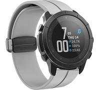 Lamshaw Correas de Respirable Silicona Compatible con Wahoo ELEMNT Rival Smartwatch 22mm Correas,Correa Deportivas Suave de Repuesto para Mujeres y Hombres (Gris)