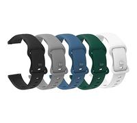 Lamshaw Correas de Silicona AIMIUVEI/NAIXUES/HASAKEI/SLOKSFil/tuercas S53 Reloj Inteligente Mujer 1.39 Pulgadas 20mm Correas,Correa Deportivas Suave de Repuesto para Mujeres y Hombres (5Piezas Hombre)