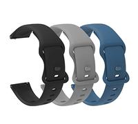 Lamshaw Correas de Silicona Amazfit Active MAX Reloj Inteligente 1,5 pulgadas 22mm Correas,Correa Deportivas Suave de Repuesto para Mujeres y Hombres (3Piezas Hombre)