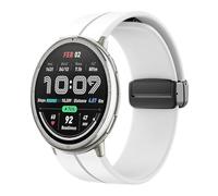 Lamshaw Correas de Silicona Compatible con Amazfit Active 2 reloj inteligente,20mm,22mm Correas,Correa Deportivas Magnético Silicona,Suave de Repuesto para Mujeres y Hombres (Blanco, 22mm)
