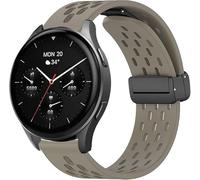 Lamshaw Correas de Silicona Compatible con Hama Smartwatch 8900 1,32"/ 8900 1,43" Correas,Correa Deportivas Magnético Silicona,Respirable,Suave de Repuesto para Mujeres y Hombres (Marrón, 18mm)