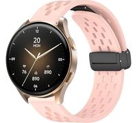 Lamshaw Correas de Silicona Compatible con Hama Smartwatch 8900 1,32"/ 8900 1,43" Correas,Correa Deportivas Magnético Silicona,Respirable,Suave de Repuesto para Mujeres y Hombres (Rosa, 18mm)
