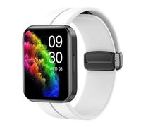 Lamshaw Correas de Silicona Compatible con RUIMEN D1 reloj inteligente,Correas,Correa Deportivas Magnético Silicona,Suave de Repuesto para Mujeres y Hombres (Blanco)
