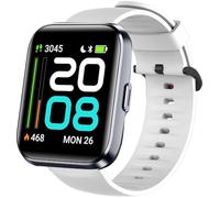 Lamshaw Correas de Silicona Compatible con Tensky Smartwatch ID208 Plus-1.8" Correas, Correa Deportivas Suave de Repuesto para Mujeres y Hombres (Blanco)