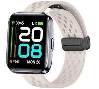 Lamshaw Correas de Silicona Compatible con Tensky Smartwatch ID208 Plus-1.8" Correas,Correa Deportivas Magnético Silicona, Respirable, Suave de Repuesto para Mujeres y Hombres (blanqueado)