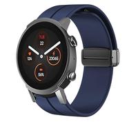 Lamshaw Correas de Silicona Compatible con Ticwatch Pro 5 reloj inteligente,20mm,22mm,24mm,Correas,Correa Deportivas Magnético Silicona,Suave de Repuesto para Mujeres y Hombres (Azul, 20mm)