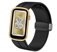 Lamshaw Correas de Silicona Compatible con Tous Watches t-Band Reloj 16mm Correas,Correa Deportivas Magnético Silicona,Respirable,Suave de Repuesto para Mujeres y Hombres (Negro)