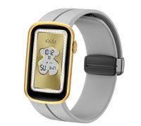 Lamshaw Correas de Silicona Compatible con Tous Watches t-Band Reloj 16mm Correas,Correa Deportivas Magnético Silicona,Respirable,Suave de Repuesto para Mujeres y Hombres (Gris)