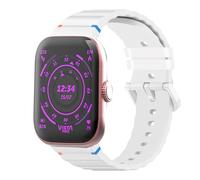 Lamshaw Correas de Silicona Compatible con Vieta Pro Smartwatch Beat 7S 1,61 Pulgadas Correas, Correa Respirable,Deportivas Suave de Repuesto para Mujeres y Hombres (Blanco)
