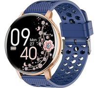 Lamshaw Correas Deportivas de Silicona Suave,Ajustable y Transpirable para Smartwatch-Compatible con AIMIUVEI/NAIXUES/HASAKEI/SLOKSFil/tuercas S53 Reloj Inteligente Mujer 1.39 Pulgadas (Azul)