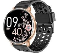 Lamshaw Correas Deportivas de Silicona Suave,Ajustable y Transpirable para Smartwatch-Compatible con AIMIUVEI/NAIXUES/HASAKEI/SLOKSFil/tuercas S53 Reloj Inteligente Mujer 1.39 Pulgadas (Negro)