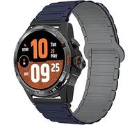 Lamshaw Correas Magnéticas de Silicona Compatibles con TicWatch Atlas/Pro 5/Pro 3 Ultra/Pro/Pro S/Pro 4G/E2/S2/E3/GTH/C2/C2 Plus - 20 mm, 22 mm, 24 mm - Fuerte Ajuste Magnético (Azul, 20mm)