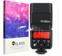 Lamshaw Lámina de protección de pantalla compatible con Godox TT350S, [3 unidades] Cristal templado 9H, compatible para flash Godox TT350 C N S F O (3Piezas)