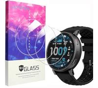 Lamshaw Protector de pantalla compatible con Amazfit Active Max, paquete de 3, película protectora de pantalla de vidrio templado 9H compatible con Amazfit Active Max Smart Watch de 1.5 pulgadas