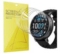 Lamshaw - Protector de pantalla de 6 piezas, compatible con Amazfit Active Max 1,5 pulgadas, Smart Watch- sin burbujas de alta definición, calidad superior, transparente suave TPU película protectora