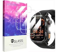 Lamshaw Protector de Pantalla para AGM Legion 3 Smartwatch 1.95"[ 3 Pack ] - Cristal Templado 9H - Compatible con AGM Legion 3 Smartwatch (3Piezas)