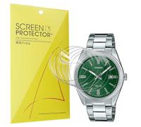 Lamshaw Protector de Pantalla TPU Flexible [6 Unidades] para Casio Reloj Inteligente MTP-1302PD-3AVEF- Cobertura Total, Resistente a Arañazos, Anti-Burbujas y HD Transparente (6Piezas)