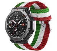 Lamshaw - Pulsera compatible con Amazfit T-Rex 3, 22 mm, 20 mm quickfit transpirable nylon tela de repuesto compatible con Amazfit T-Rex 3 48 mm, báscula, Cheetah Pro, 22mm, Nailon, No es una piedra