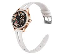 Lamshaw Pulsera compatible con Ice Smart St 2.0 1.20 Pulgadas Smartwatch-Elegante y Cómodo para Reloj Inteligente, Cuero Genuino Banda Compatible con S80K Smartwatch, 18mm, Silicona, Sin gema