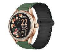Lamshaw Pulsera compatible con Ice Smart St 2.0 de 1.20 pulgadas Smart Watch, Magnética Silicona Deportiva Pulsera Magnética Fuerte Compatible con Ice Smart St 2.0, 18mm, Silicona, No es una piedra