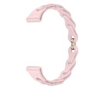 Lamshaw Pulsera de Mujer Compatible con Relojes de 14 mm 16 mm 18 mm - Correa de Repuesto Elegante de Silicona con Diseño Delgado y Cadena Sencilla (Rosa, 16mm)