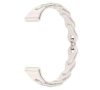 Lamshaw Pulsera de Mujer Compatible con Relojes de 14 mm 16 mm 18 mm - Correa de Repuesto Elegante de Silicona con Diseño Delgado y Cadena Sencilla (Blanco, 16mm)