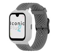 Lamshaw Silicone Sports Strap Compatible with SaveFamily Iconic Plus 2/Senior/Plus 4G/ Slim 4G/Enjoy Correas, Latest Silicone Strap Desginated Metal Buckle Compatible for SaveFamily SmartWatch (Gris)