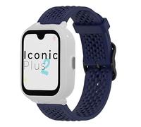 Lamshaw Silicone Sports Strap Compatible with SaveFamily Iconic Plus 2/Senior/Plus 4G/ Slim 4G/Enjoy Correas, Latest Silicone Strap Desginated Metal Buckle Compatible for SaveFamily SmartWatch (Azul)