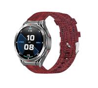Lamshaw Tejida Correa Compatible con OUKITEL BT12/BT10/BT50/BT20/BT50/BT80/BT101/BT2/BT103 Smartwatch Correa, Respirable Nylon Tela Correas de Repuesto para Mujeres y Hombres (Rojo)