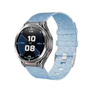 Lamshaw Tejida Correa Compatible con OUKITEL BT12/BT10/BT50/BT20/BT50/BT80/BT101/BT2/BT103 Smartwatch Correa, Respirable Nylon Tela Correas de Repuesto para Mujeres y Hombres (Azul)