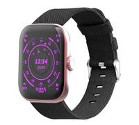 Lamshaw Tejida Correa Compatible con Vieta Pro Smartwatch Beat 7S 1,61 Pulgadas Correa, Respirable Nylon Tela Correas de Repuesto para Mujeres y Hombres (Negro)