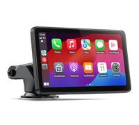 LAMTTO Carplay Inalámbrico Android Car Display 7 Pulgadas Radio Portátil del Coche con Pantalla Táctil Pantalla del Coche Android con Bluetooth Enlace Espejo Navegación Asistente Siri y G00gle