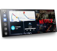 LAMTTO Carplay Pantalla con Net-flix YouTube TikTok,10.25'' Inalámbrica A-pple CarPlay y Android Auto Radio Coche con Cámara Trasera Navegación Dual Bluetooth Pantalla Dividida para iOS 10+Android 11+