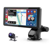 LAMTTO Pantalla carplay Coche Inalámbrica 6,86” para Coche, Compatible con A-pple CarPlay y Android Auto,Pantalla Táctil con Mirror Link,Navegación, Siri y Goo-gle Asistente,Bluetooth 5.0,AUX/FM